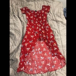 Burnt orange Floral Maxi Romper dress